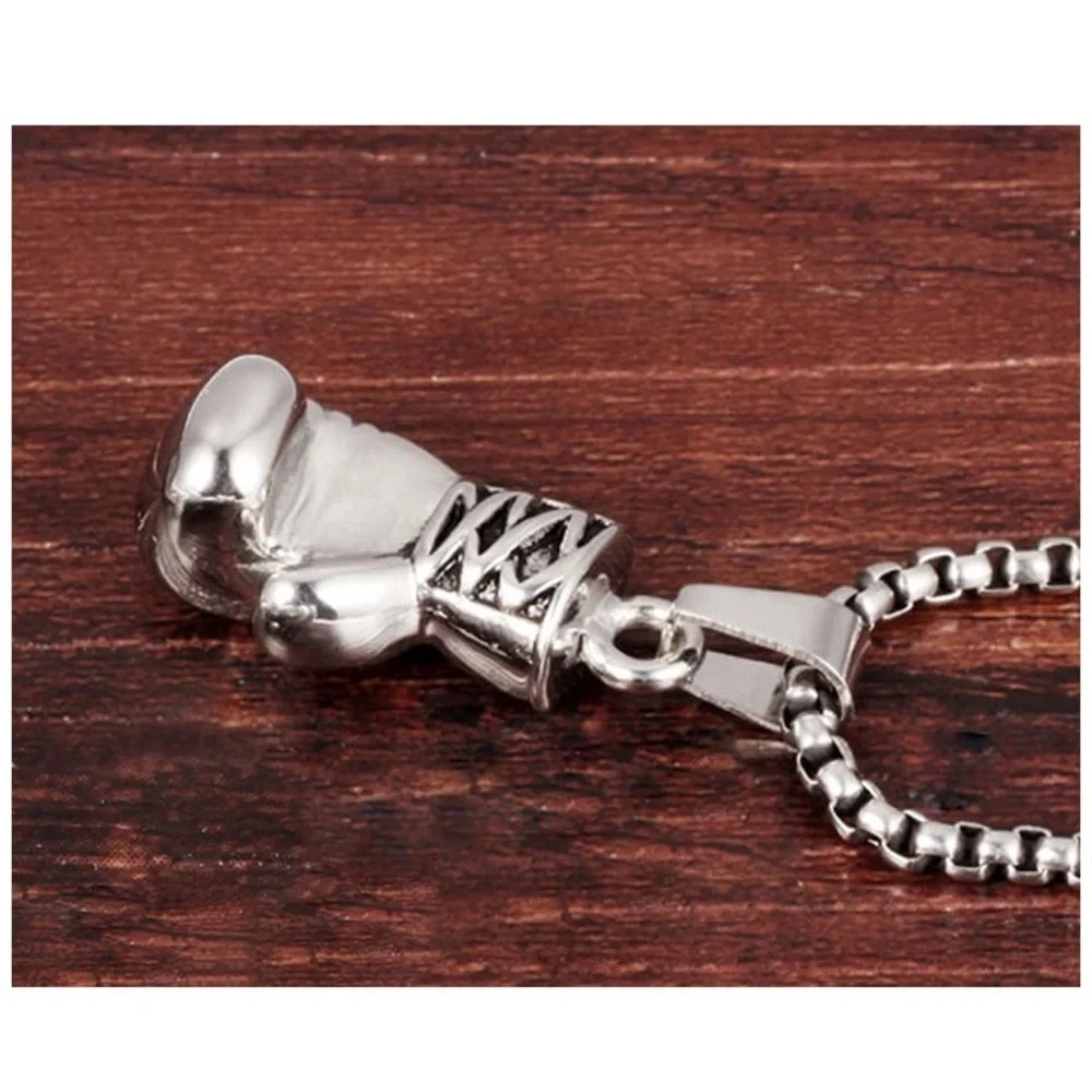 Punk Stainless Steel Boxing Glove Chain